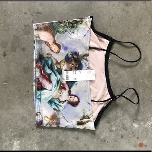 Urban outfitters cropped printed tank top